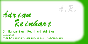 adrian reinhart business card